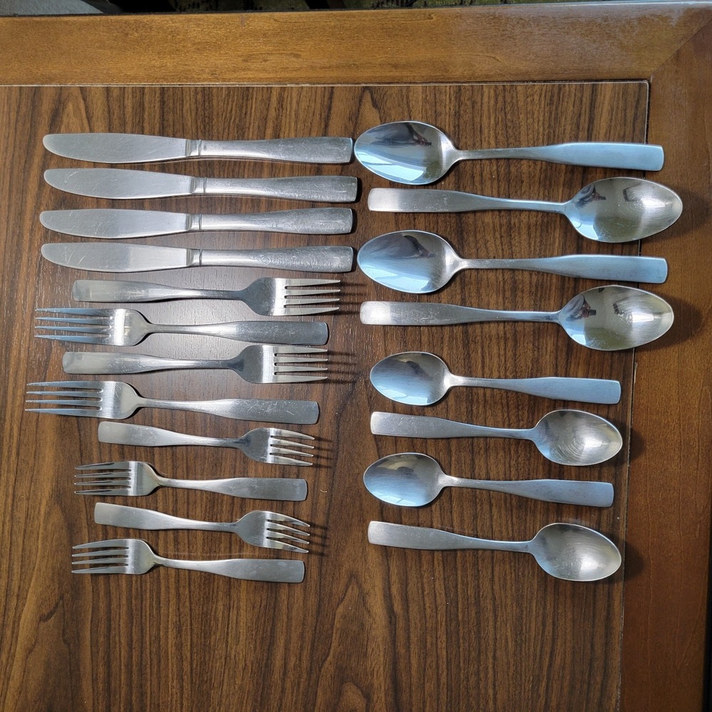 20 pc place setting for 4 Cambridge Madison Stainless Silverware Flatware